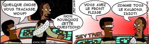 Sev Trek Comic Strip. Copyright 1997 by John Cook. Traduction et utilisation avec l'accord de l'auteur. Reproduction interdite sans son accord.
