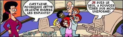 Sev Trek Comic Strip. Copyright 1997 by John Cook. Traduction et utilisation avec l'accord de l'auteur. Reproduction interdite sans son accord