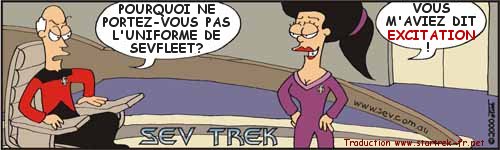 Sev Trek Comic Strip. Copyright 1997 by John Cook. Traduction et utilisation avec l'accord de l'auteur. Reproduction interdite sans son accord