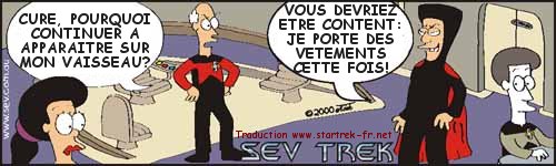 Sev Trek Comic Strip. Copyright 1997 by John Cook. Traduction et utilisation avec l'accord de l'auteur. Reproduction interdite sans son accord